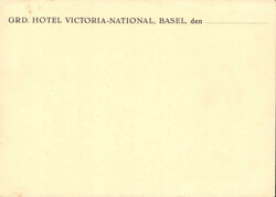 ca. 1910, "Grand Hotel Victoria-National Basel", grossflächig ...