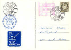 1980, 1.40Fr.-PK-Frankatur von der NORWEX 80 (16.6.80) nach Kriens ...