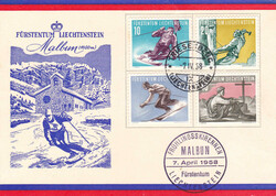 1955, kompl. Serie Sport II je auf versch. illustr. Umschlägen, 1x ...