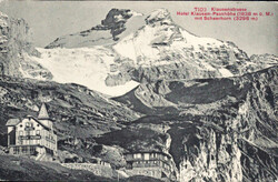 1908, "Träger-Vignette Linthal Braunwald-Bahn" mit 5Rp. Tellknabe, ...