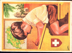 1927, "Flug nach Genf" auf Bundesfeierkarte mit dem roten Bordstempel ...