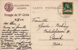 1927, "Ste. Croix", Troupe de Ste Croix (Éclaireurs Suisses) auf ...