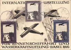 1926, Int. Binnenschifffahrt, off. Karte mit rücks. ...