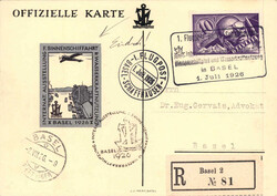 1926, Int. Binnenschifffahrt, off. Karte mit rücks. ...