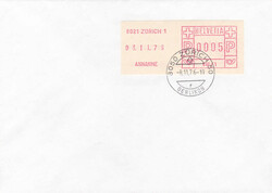 1976, Paketmarke/SFS, 5Rp. "Zürich 1/VIII" auf chamois Papier, ohne ...
