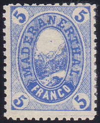 1880, Maderaner Tal, 5Rp. ultramarin, gezähnt, postfrisch, minime ...