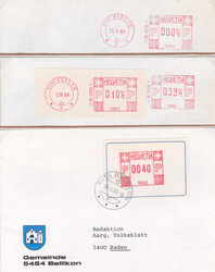 1981/84, Freistempel Typ Hasler (F 66/88) mit 3stelliger WZ und ½Rp ...