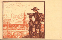 1925, 1. CH Pfadfinderlager in Bern, off. Karte mit rarer ital. ...