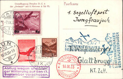1935, 1. Int. Segelfliegerlager am Jungfraujoch, Flug bis Thun 1, ...