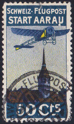 1913, Vorläufer "Aarau", sauberer Flugtag-Rundstempel, leichte ...