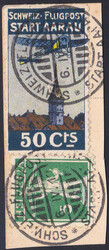 1913, Vorläufer "Aarau", Variante "hellbraune Altstadtdächer" (noch ...