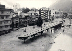 1993, "Brig-Glis Naturkatastrophe", s/w Fotokarte.Automatically ...