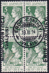 5655071: Cantón de Valais - Cancellations and seals