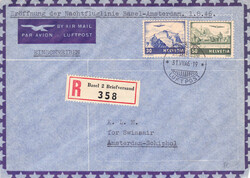 1946, Genf-Amsterdam (15.IV.46) und Nachtfluglinie Basel-Amsterdam ...
