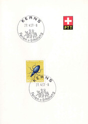 1957/68, "Kerns", zwei versch. Werbe-/Kurortstempel vom 27.4.57 bzw. ...