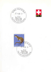 1957/68, "Kerns", zwei versch. Werbe-/Kurortstempel vom 27.4.57 bzw. ...