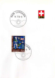 1948/70, "Lungern", zwei versch. Werbe-/Kurortstempel vom 12.VI.48 ...