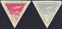 1934, Raketenpost Italien, Versuch "Triest" - per razzo di posta, die ...