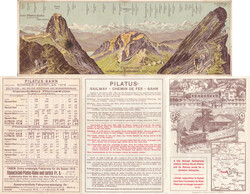 um 1920, "Pilatus-Bahn bei Luzern", 2 versch. Werbe- und ...