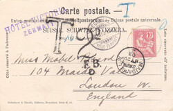 1903, "Ryffelberg et le Mont Cervin" auf Fahnen-AK ab dem Hôtel ...