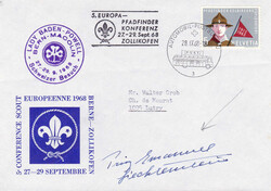 1968, Prinz Emanuel von Liechtenstein, Originalunterschrift auf CH ...