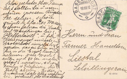 1912, "Augst - Wasserwerk", s/w Lichtdruckkarte, rückseitig ...