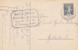 1920, "Kurhaus Frohburg" - Station Läufelfingen bei Olten, bunte ...