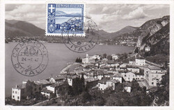 1947, 30Rp. Campione (Panorama), exakt passend auf s/w ...
