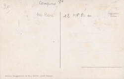 1947, 10Rp. Campione, Kirche am See, auf exakt passende, bunte ...