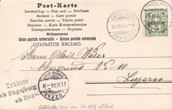 1904, "Stans-Engelberg Bahn", bunte Ansicht mit rücks. Rundstempel ...