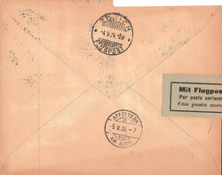 1924, Flugtag Laufen, R-Brief mit allen 6 verfügbaren Flugmarken, ...