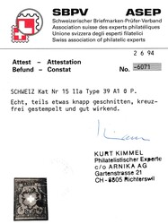 Type 39, A1, berührt bis weissrandig, kreufrei gestempelt, ...