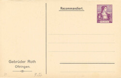 Lot von 4 ungebrauchten Privat-GS "Gebrüder Roth Oftringen" mit ...