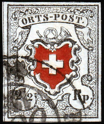 Type 19, breitrandig, farbfrisch, fehlerfrei, mit Datumstempel ...