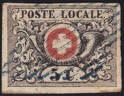 Voll-/breitrandig, farbfrisch, saubere blaue eidg. Raute, links ...