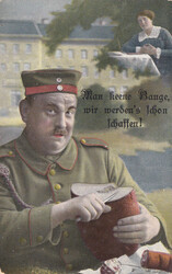 k&amp;k 1. WK, Lot von 14 versch. Postkarten mit verklärenden, ...