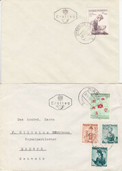 1956-66, 2 Alben mit 190 Belegen Österreich, davon 148 ET, total 30 ...