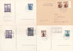 1951-61, 54 Drucksachen-Belege mit z.T. sehr seltenen Stempeln ...
