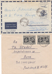 100 Briefe aus den 50er-Jahren, meist mit Flugpost und/oder Express ...