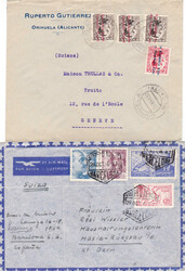 34 Bedarfs-Geschäftsbriefe in die Schweiz, davon viele zensuriert (1 ...