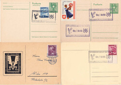 Gegen 400 Belege von ca. 1930-80, GS-Postkarten und -Briefe mit und ...