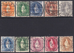 1894-1900, komplette D-Serie mit schönen Vollstempeln, 69D stark ...