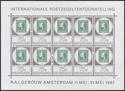1967, Amphilex-Kleinbogen-Satz (20,25,75c), postfrisch