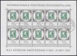 1967, Amphilex-Kleinbogen-Satz (20,25,75c) mit ET-Stempel