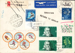 1948, Flugbrief in die Falklandinseln/Südamerika mit Mischfrankatur ...