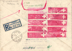 1948, Flugbrief in die Falklandinseln/Südamerika mit Mischfrankatur ...