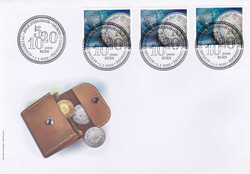 2022, Ergänzungsmarken Münzen, kompl. Serie auf drei Combo-FDC's ...