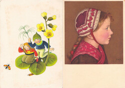 1923-40, Lot von 9 PJ-Postkarten, alle gelaufen