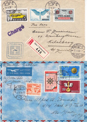 1935-52, Lot von 22 Flugbelegen, dabei einige Satzbriefe