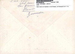 1964, Brief von Hamilton in die Schweiz, mit Stempel O.A.T. F.8 ...